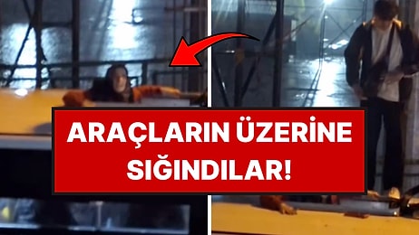 İstanbul'da Sağanak Kabusu: Sarıyer'de Mahsur Kalanlar Araçların Üzerine Sığındı