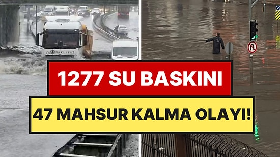 İstanbul’un Sağanak Bilançosu Açıklandı: 1277 Su Baskını, 47 Mahsur Kalma Olayı