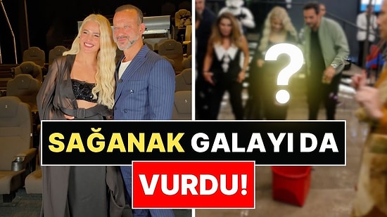 İstanbul'daki Sağanak Rıza Kocaoğlu ve Büşra Pekin'in Galasını da Vurdu: Mekanı Su Bastı!