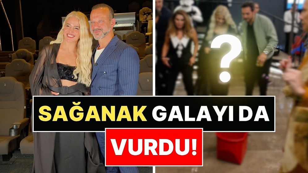 İstanbul'daki Sağanak Rıza Kocaoğlu ve Büşra Pekin'in Galasını da Vurdu: Mekanı Su Bastı!