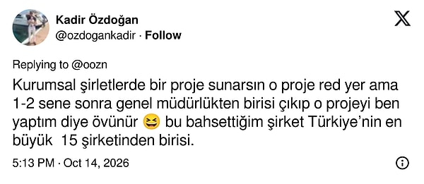Reddedilen proje birkaç yıl sonra yönetimin övünme konusu oluyor