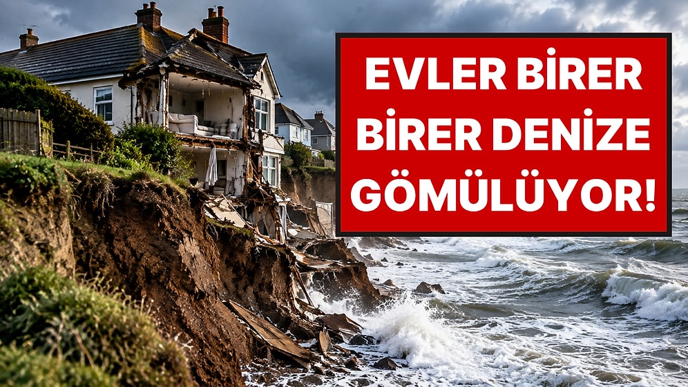 Sahildeki Evler Birer Birer Denize Gömülüyor