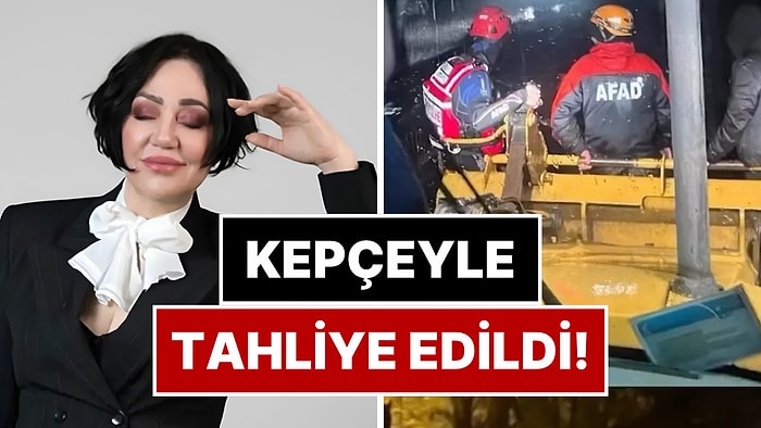 Sel Yüzünden Mahsur Kalan Nazan Öncel Kepçe ve Botlarla Evine Ulaştırıldığı Anları Paylaştı!