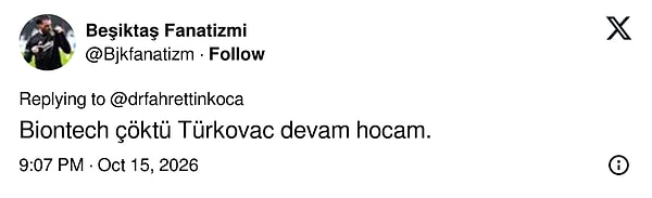 Türkovac devam.