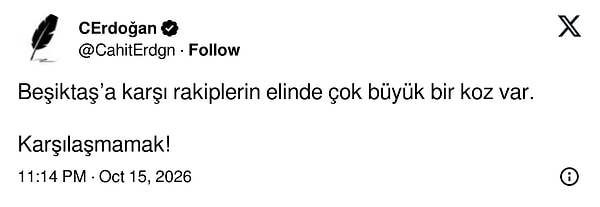Koz: karşılaşmamak.