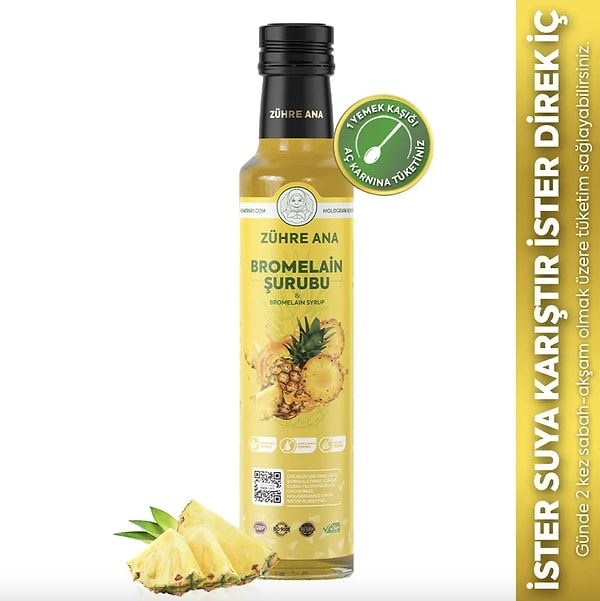 Zühre Ana Bromelain ananas özlü detoks şurubunda onedio10 koduyla ek indirim!