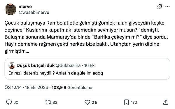 5. Rambo atletiyle gelip Marmaray'da barfiks çekmek.
