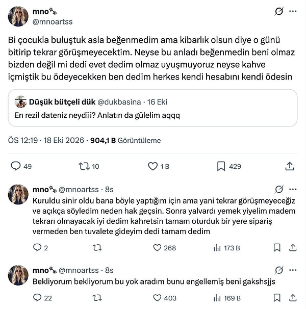 6. 'Son bir yemek' bahanesiyle tuvalete gidip engellemek.