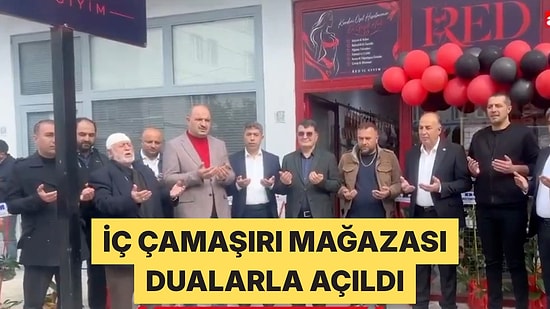 Çorum'da Fantezi İç Çamaşırı Satan Mağaza Dualarla Açıldı