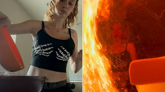 Woman Shares Shocking Fireball Explosion Caused by Powder in Hot Pan