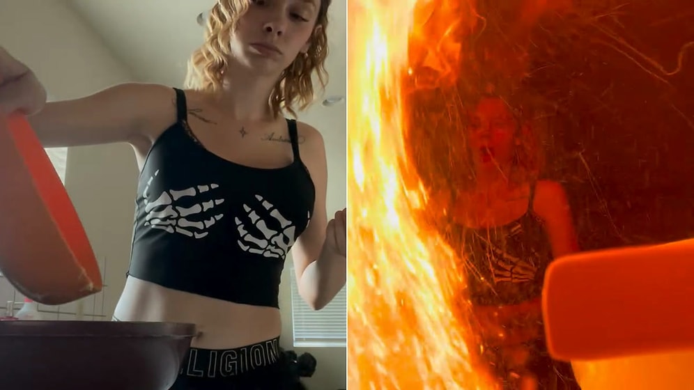 Woman Shares Shocking Fireball Explosion Caused by Powder in Hot Pan