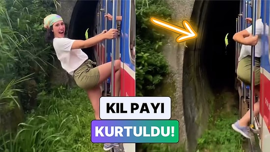 Bir Gezgin Hareket Halindeki Trenin Kapısında Sarkarak Tünele Girdiği Anları Paylaştı