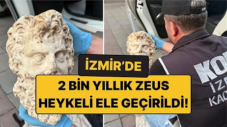 Mermerden Oyulmuş 2 Bin Yıllık Zeus Başı İzmir'de Ele Geçirildi