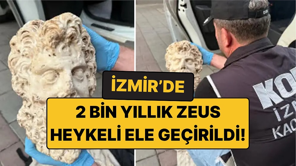 Mermerden Oyulmuş 2 Bin Yıllık Zeus Başı İzmir'de Ele Geçirildi