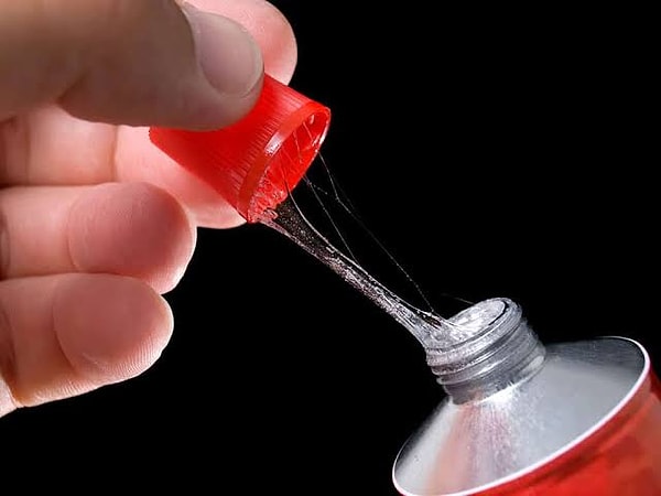 The adhesive cures when exposed to moisture in the air.