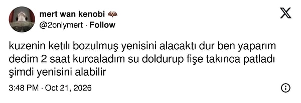 Denemiş oldu.