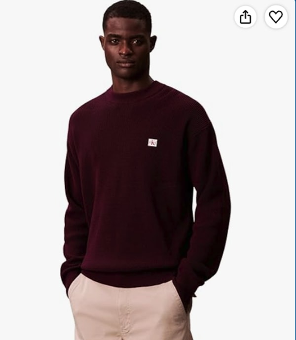 Klasik düz sweatshirtlerden sıkılanlar için "waffle" dokuma kumaşıyla farklı bir alternatif sunan Calvin Klein Waffle Örgü Üst