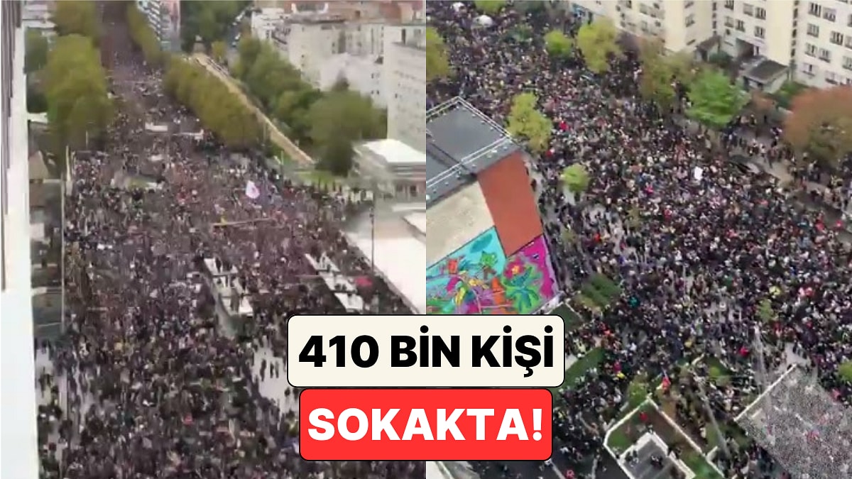 Fransa'da Günlerdir Süren Protestoların Geldiği Nokta Havadan Görüntülendi