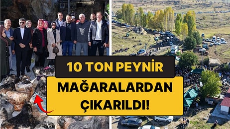 Konya'da 10 Ton Peynir Mağaradan Dualarla Çıkarıldı