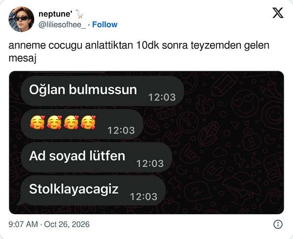 Aile istihbaratı tam kadro çalışıyor.