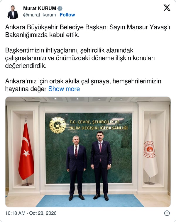 "Ankara’mız için ortak akılla çalışmaya devam edeceğiz."