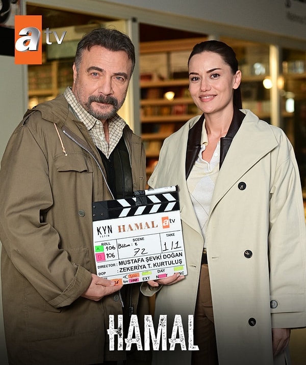 Oktay Kaynarca'nın "Hamal Kemal"i ile Fahriye Evcen'in "Hayat"ı, setten ilk kez aynı karede görüntülendi.