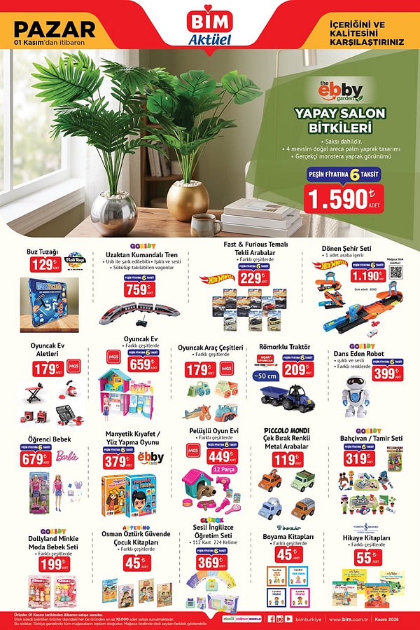 Ebby Garden Yapay Salon Bitkileri 1.590 TL