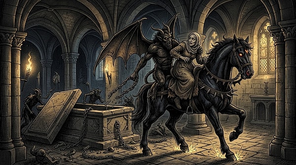 3. The Witch Of Berkeley: The Woman Carried Away From Her Chained Coffin