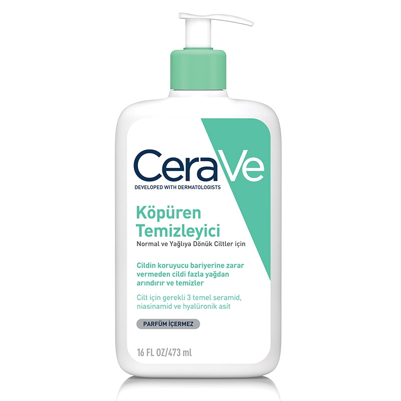 6. CeraVe Köpüren Temizleyici Normal ve Yağlı Ciltlere Özel