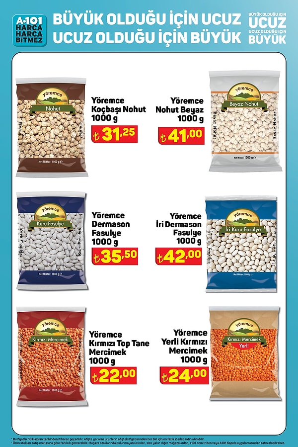 10 Haziran tarihinde itibaren geçerli;