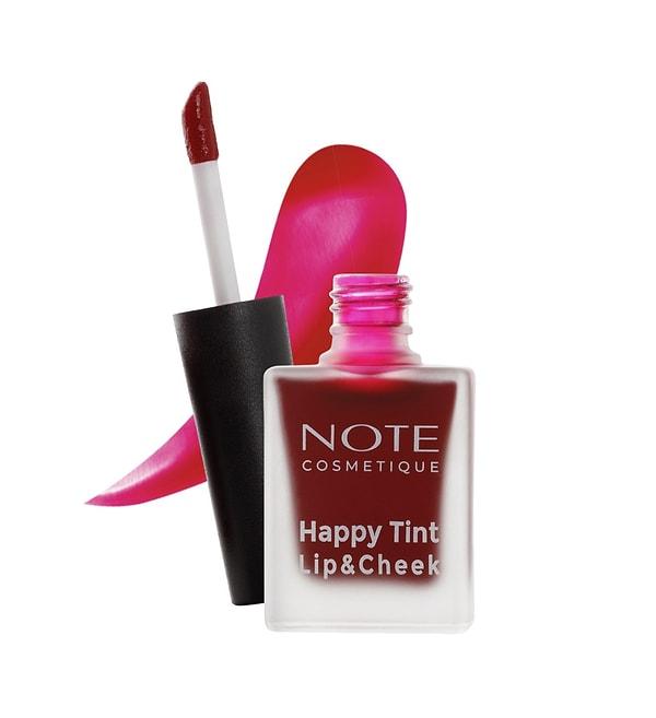 Note Happy Tint Lip & Cheek ile kusursuz ve doğal bir görünüm.