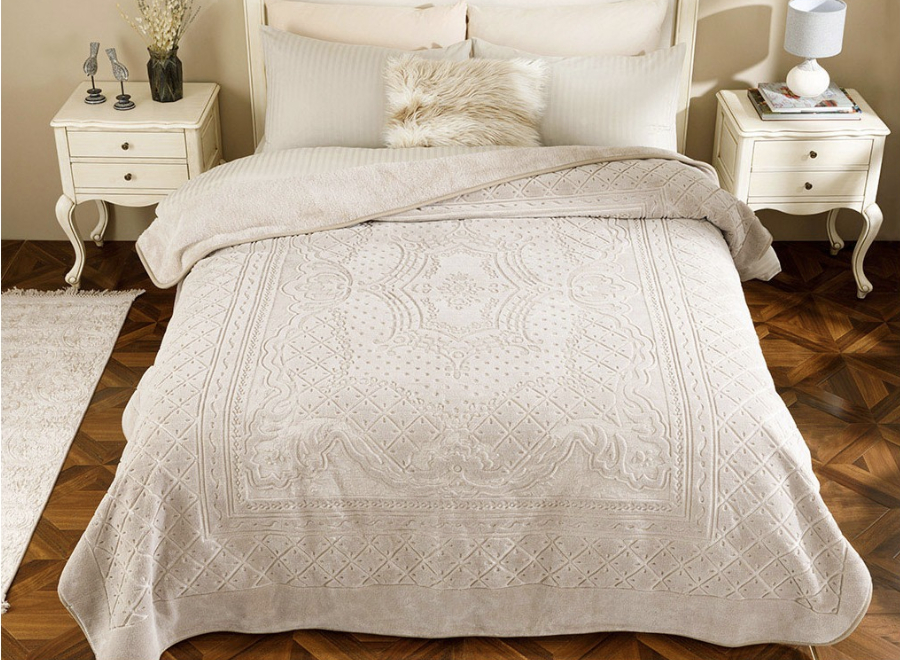 English Home Timeless Emboss Çift Kişilik Battaniye