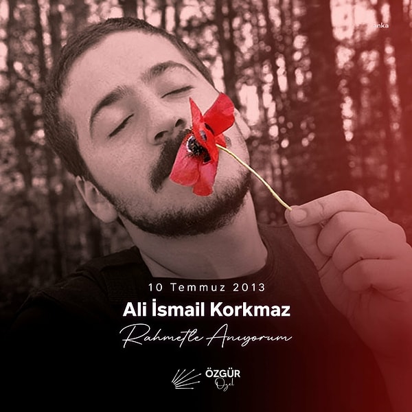 Özel paylaşımında, "Gezi'de düşlerinden tekmelediğiniz Ali İsmail'in düşlediği özgür dünyayı birlikte kurmak için mücadele ediyoruz. Ali İsmail Korkmaz hep 19 yaşında. Onu asla unutmayacağız" ifadelerini kullandı.