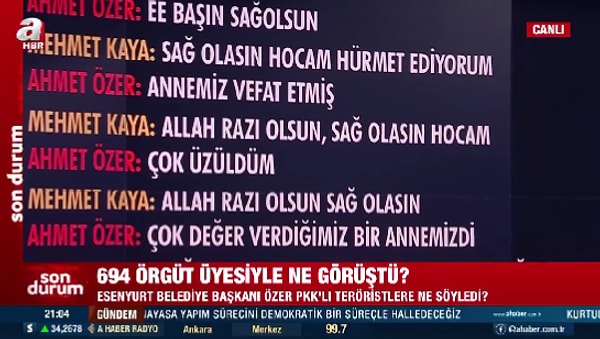Annesine başsağlığı dilediği ve 'Sizin gibi değerli evlatlar yetiştirdi' dediği kişinin kardeşlerinin PKK üyesi çıkması.